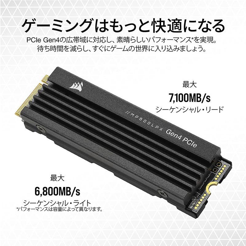 CORSAIR MP600 PRO Low Profileシリーズ 4TBモデル LPX PCIe Gen4 x4 NVMe M.2 SSD 通販 