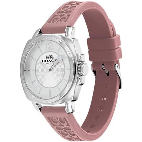 Coach 14503876 ボーイフレンド シルバー ロゴ ダイヤル ピンク