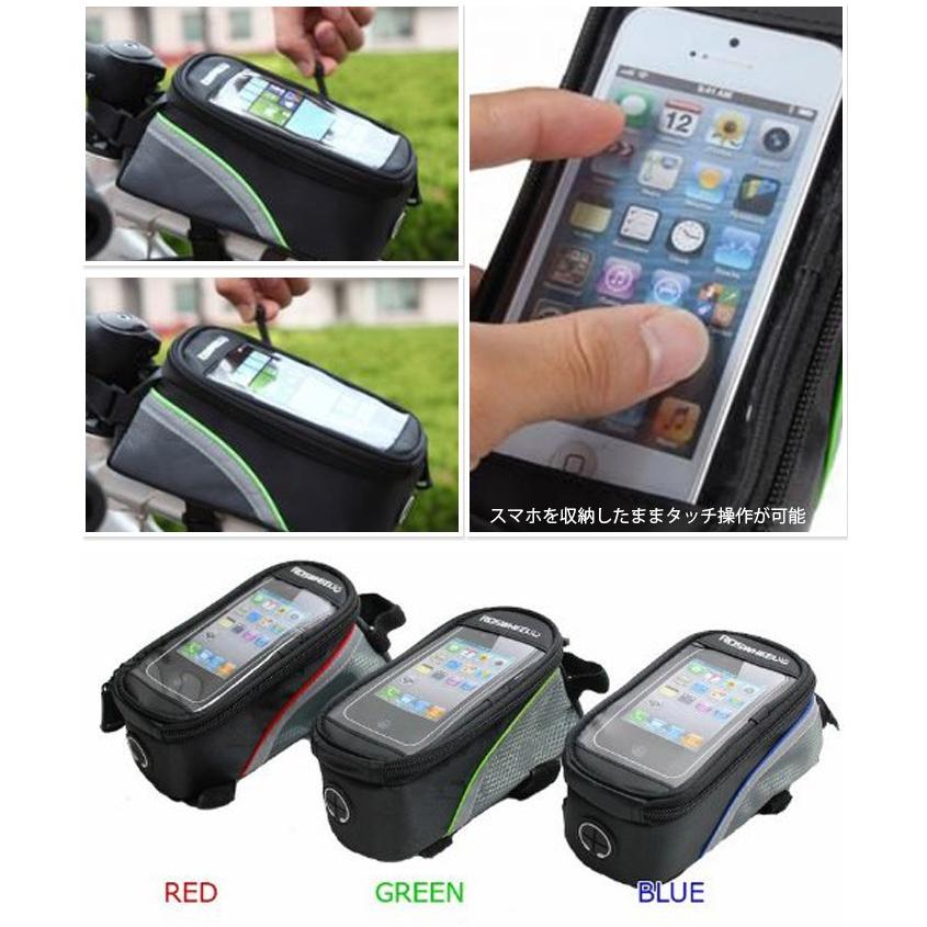 スマホ ホルダー iphone Galaxy  自転車やバイクのフレームに取付 タッチ操作も可能 バイク用品 |  | 02
