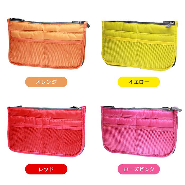 バッグインバッグ 大きめ コスメポーチ インナーバッグ ミニトート レディース 12色 男女兼用バッグ |  | 06