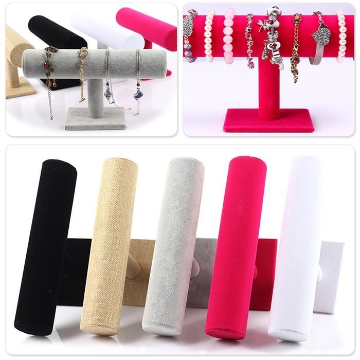 収納上手! アクセサリー 腕時計 ブレスレット展示 コレクション用スタンド 一段 ベルベット 黒 ジュエリー アクセサリー ジュエリー アクセサリー用品 |  | 02