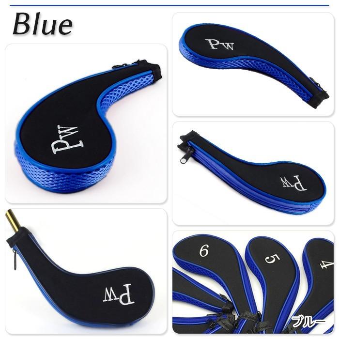 アイアンカバー ファスナー タイプ チャック付き アイアン カバー ヘッドカバー トップカバー ゴルフクラブ アイアン用 番手 黒 スポーツ ブラック レッド |  | 04