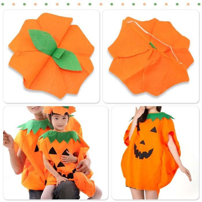 ハロウィン かぼちゃ パンプキン 衣装 子供 大人 男女兼用 仮装 コスプレ まるごと かぼちゃ 帽子 ポンチョ セット |  | 02
