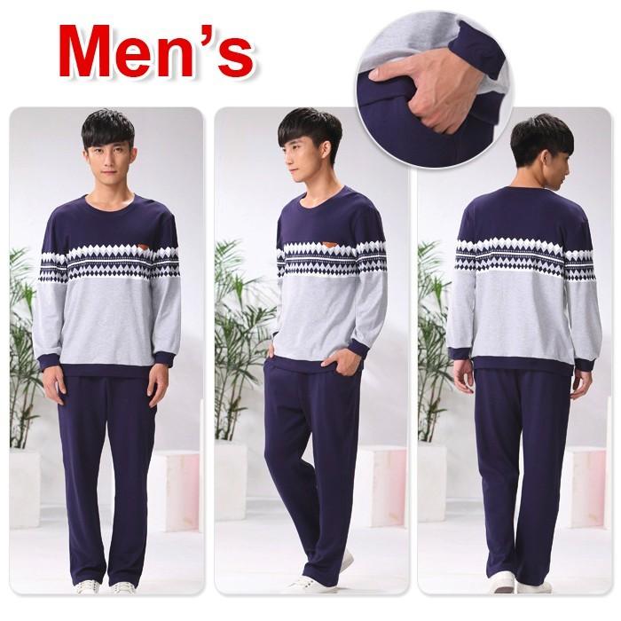 【単品販売】ダイヤ柄 ペアパジャマ 部屋着 パジャマ ペアルック メンズ レディース カップル 男女 お揃い 綿 コットン ルームウェア ジャージ スウェット |  | 03