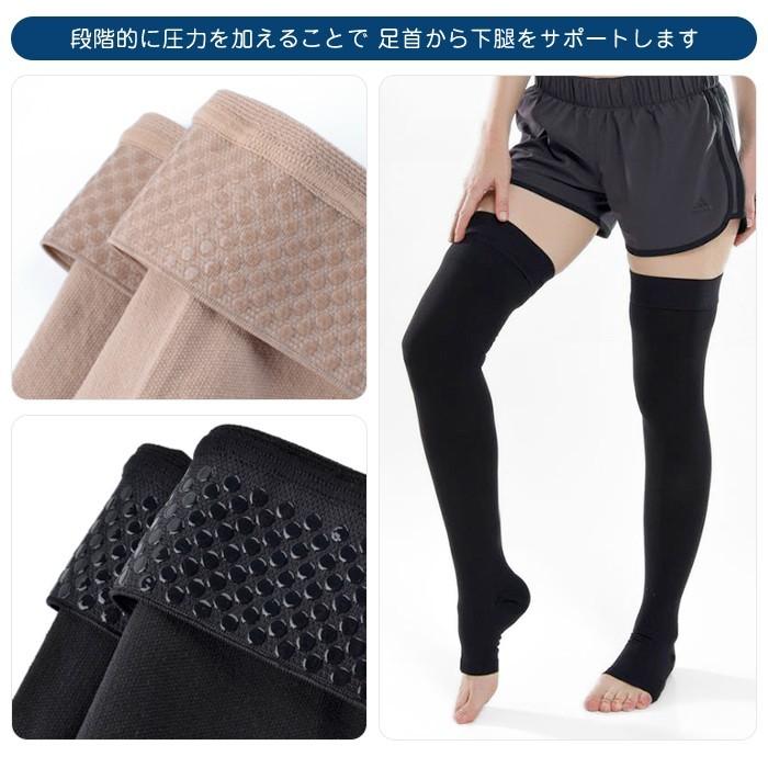 むくみ対策 着圧ソックス 着圧ストッキング 引き締め 弾性ストッキング 脚のハリ対策 疲れ だるさ 対策 レディス メンズ ソックス 靴下 オーバーニー |  | 01