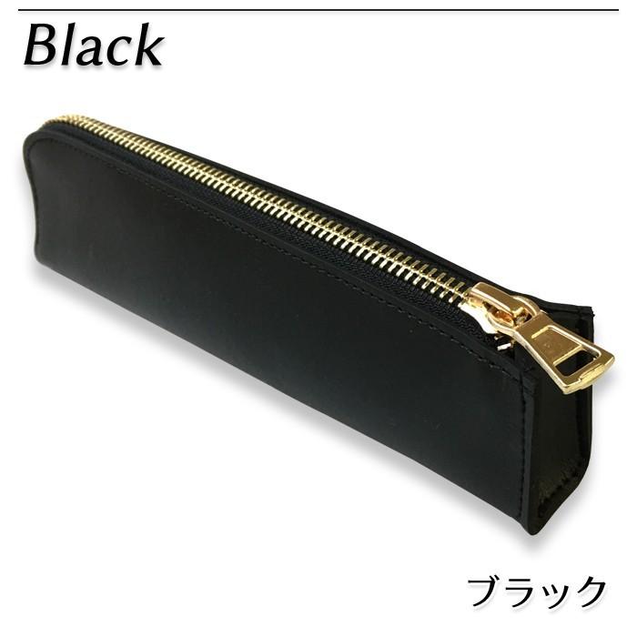 シンプル レザーペンケース L字ファスナー ペンケース 合皮 メンズ