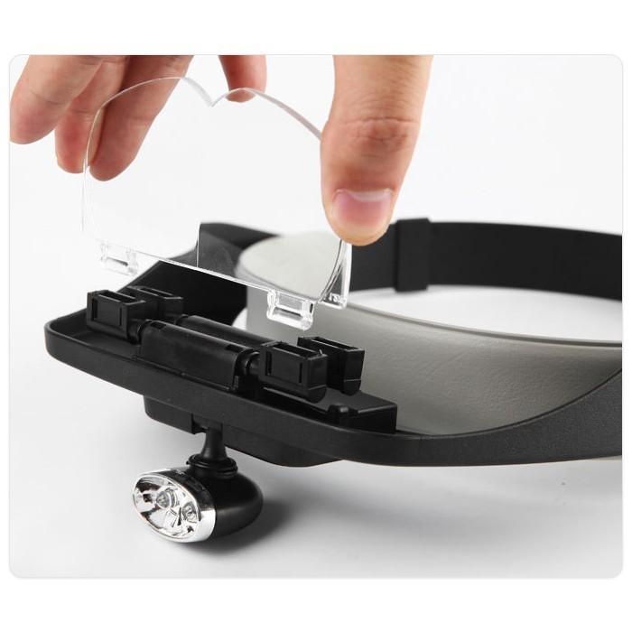 レンズ4枚付 ヘッドルーペ 2LED ヘッドライト ルーペ メガネ型 拡大鏡 精密作業 手元作業 拡大メガネ シニアグラス |  | 05