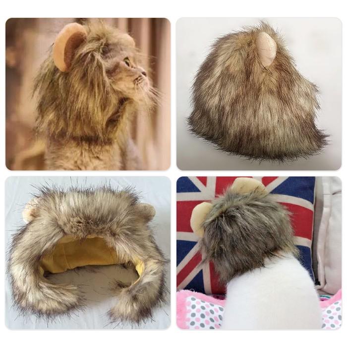 ペット用 ライオンキャップ タテガミ ハロウィン コスプレ 猫 ネコ 小型犬 対応 オシャレ 簡単着脱 ライオン ウィッグ カツラ キャップ プラスアルファ 通販 Yahoo ショッピング