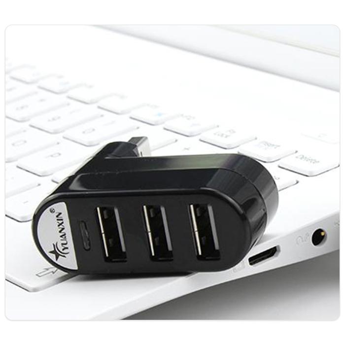 USB ハブ 3ポート 回転式 縦付可能 USB 2.0 最高 転送 速度 パソコン PC 周辺機器 USBハブ コンパクト 便利 |  | 05