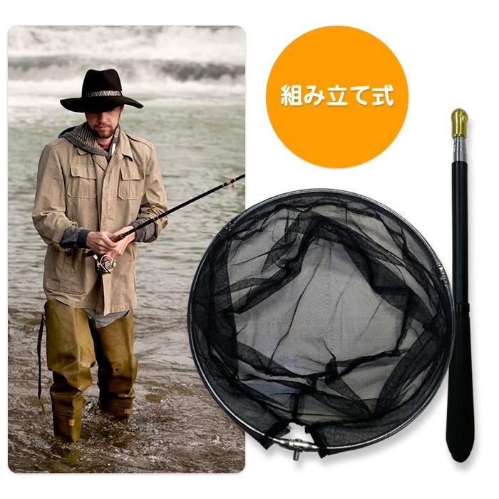 ケース付 伸縮 折りたたみ式 玉網 ランディングネット ワンタッチネット 軽量 コンパクト ナイロン網 釣り フィッシング タモ網 |  | 01