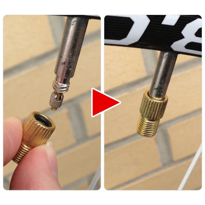 5個セット 自転車 バルブ 変換 アダプター ロードバイク キャップ フットポンプ コンプレッサー コネクタ 仏式バルブ 予備 |  | 02