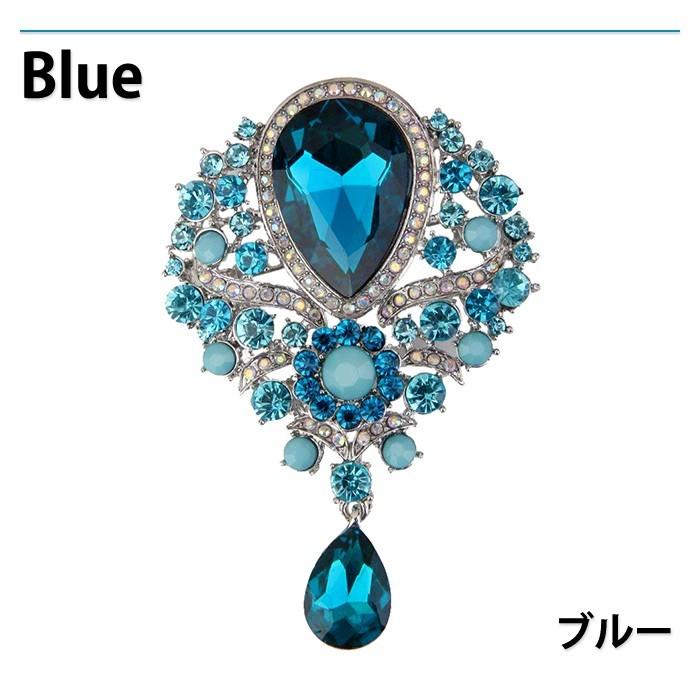 ティアドロップ ラインストーン ブローチ ブローチピン ペンダント キラキラ 結婚式 披露宴 パーティー ワンポイント ゴージャス |  | 04