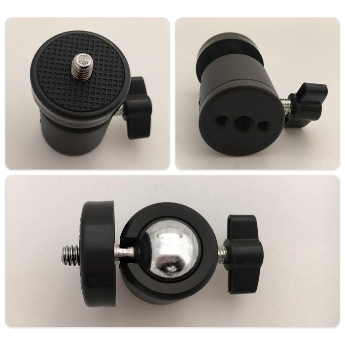 デジタル一眼レフカメラ DSLR 対応 1/4 ネジ 三脚 ボール ヘッドブラケット フラッシュ ホルダー マウント 雲台 |  | 02