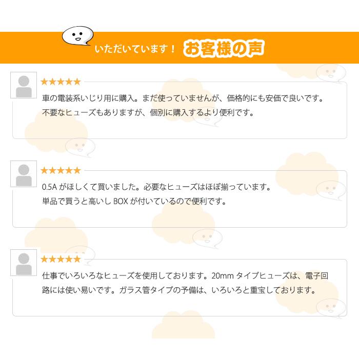 10種 計100個入 ガラス管 ヒューズ セット 交換用 予備 車 バイク アンプ ヒューズ型 メンテナンス 電子 部品 |  | 06