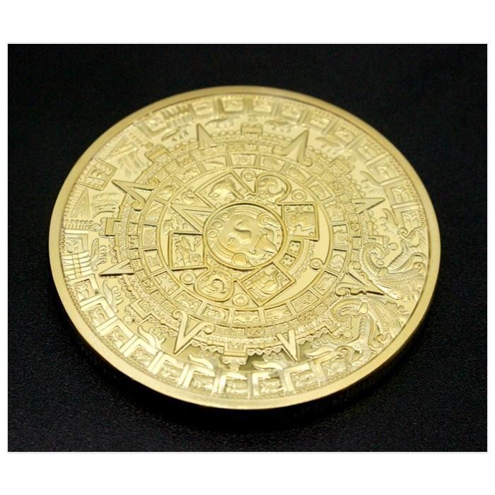 約40mm マヤ文明 アステカ カレンダー ゴールド コイン レプリカ