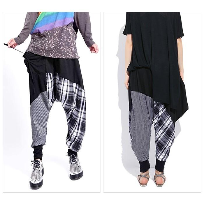 変形 切替 サルエルパンツ ゆるシルエット サルエル スウェット 室内着 ヨガ パンツ リラックス ダンス ストリート系 ゆったり |  | 04