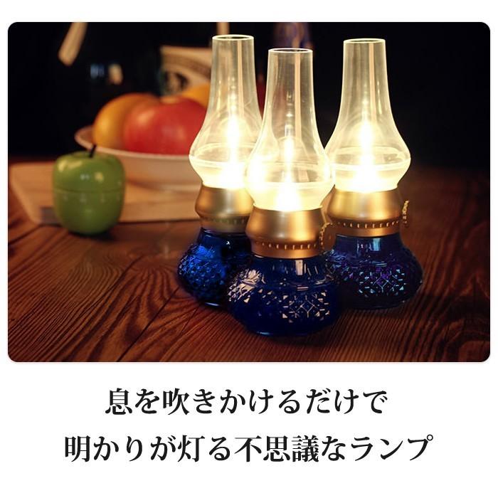 オイルランプ形 LED キャンドル ライト 充電式 USB充電 センサーライト 調光式 レトロ アンティーク ランプ |  | 01