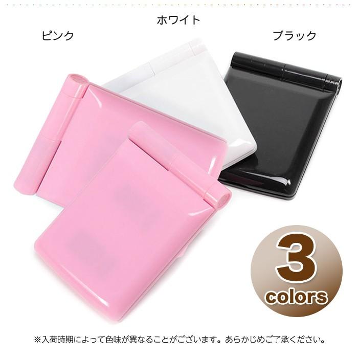 コンパクト 鏡 LED ライト付き 角度調整 女優ミラー ブライトミラー 2面鏡 卓上 メイク 化粧 スタンドミラー 携帯 |  | 03