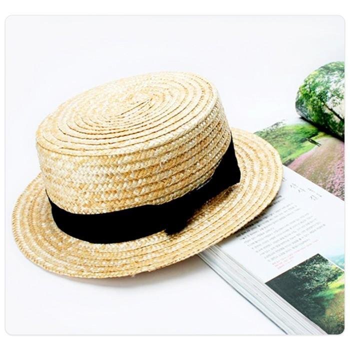リボン付 麦わら帽子 キッズ ハット カンカン帽 ストローハット 子ども用 UVカット 日除け 熱中症対策 春 夏 |  | 02
