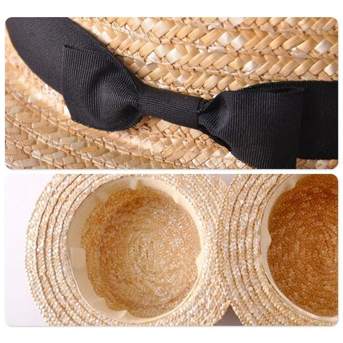 リボン付 麦わら帽子 キッズ ハット カンカン帽 ストローハット 子ども用 UVカット 日除け 熱中症対策 春 夏 |  | 04