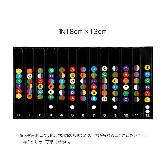 2枚入 ギター フレット シール スケール 教則シール 指位置を覚える 初心者 練習 用 音名 配置 指板 |  | 03
