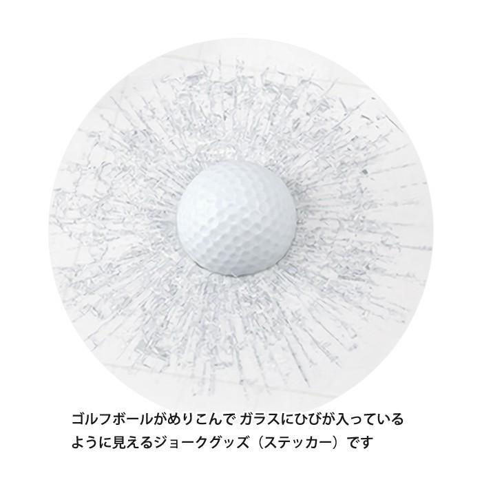 めりこみ ゴルフボール カーステッカー クラック 3D 立体 ステッカー 車 外装 ユニーク おもしろ ジョーク カー用品 |  | 02
