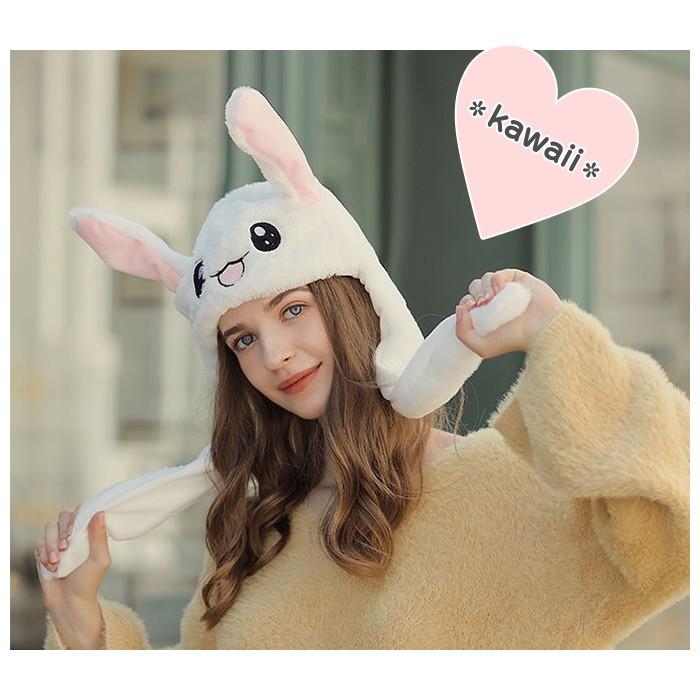 かわいい うさ耳 帽子 耳が動く ウサギ帽子 かぶりもの パーティー コスプレ 小物 防寒 |  | 01