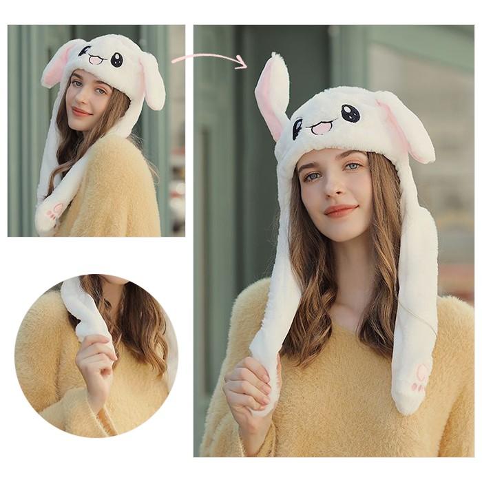 かわいい うさ耳 帽子 耳が動く ウサギ帽子 かぶりもの パーティー コスプレ 小物 防寒 |  | 03