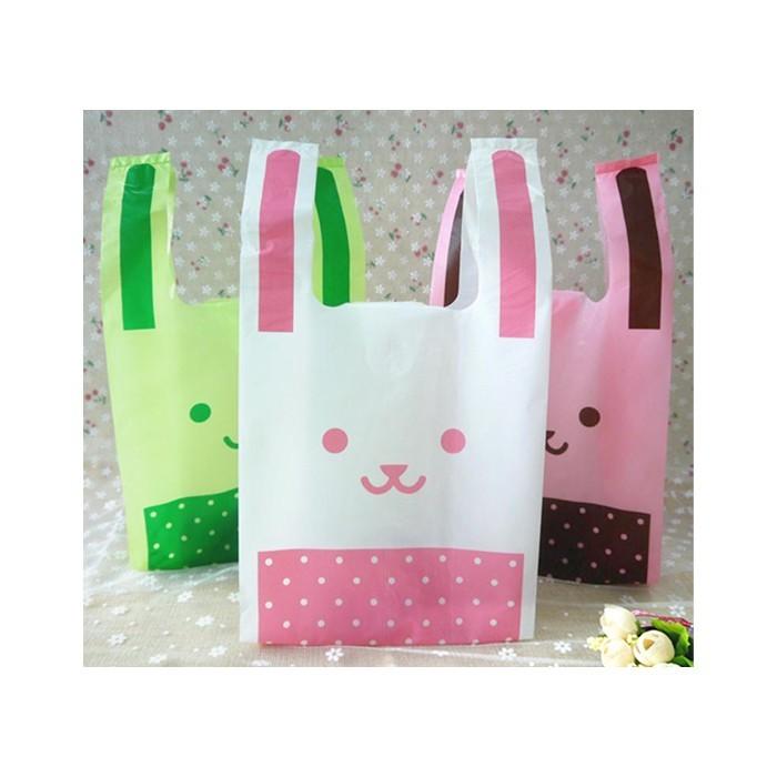 50枚入 うさ耳 ポリ袋 可愛い うさぎ ギフトバッグ プレゼントラッピング 小袋 業務用 |  | 02