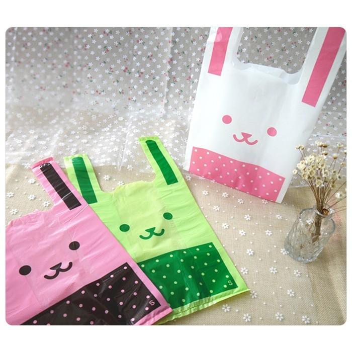 50枚入 うさ耳 ポリ袋 可愛い うさぎ ギフトバッグ プレゼントラッピング 小袋 業務用 |  | 06