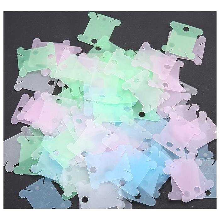 約200個入 刺繍糸 収納 プラスチック 糸 巻き取り ツール ホルダー コード イヤホン レース リボン 刺繍 糸巻き板 整理 糸巻き台紙 |  | 06