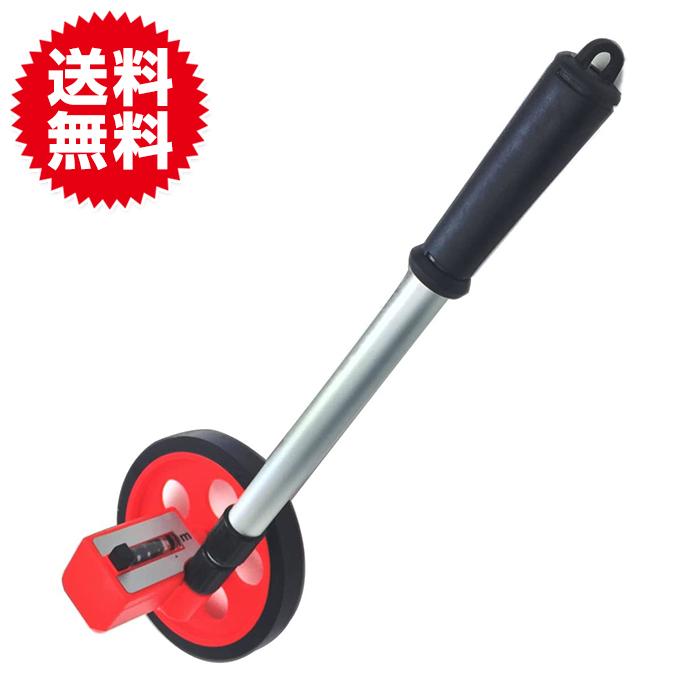 ロードメジャー 簡単 軽量 伸縮可能 ウォーキングメジャー カウント メジャー 4桁 巻尺 ホイール型 距離計 距離計測 スポーツ 測定 | 