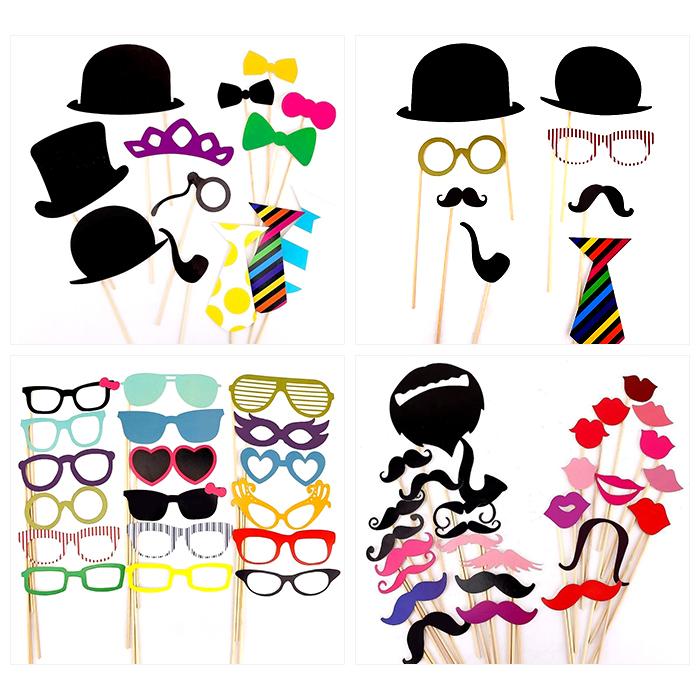 58点×2セット フォトプロップス インスタ映え グッズ 結婚式 二次会 誕生日会 イベント 写真 小道具 演出 仮装 パーティー ハロウィン |  | 05