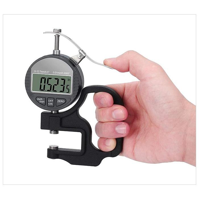 デジタル シックネスゲージ 厚み 測定 厚さ計 紙 フィルム 革 布 金属板 プラスチック板 サイズ計測 工場 製造 測定工具 ノギス |  | 02