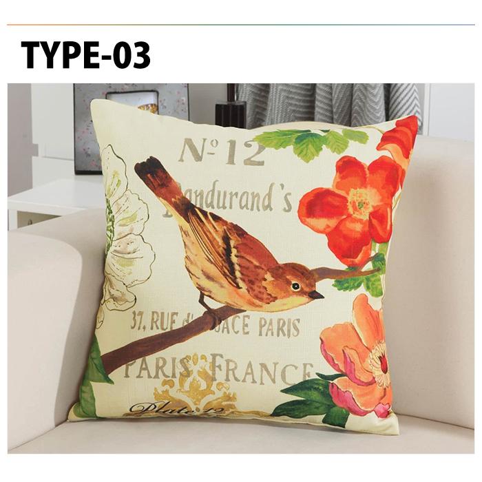 クッションカバー 45×45cm おしゃれ 北欧 ノルディック カラフル 鳥 バード 自然 風景 花柄 ヨーロピアン インテリア 車 雑貨 |  | 08