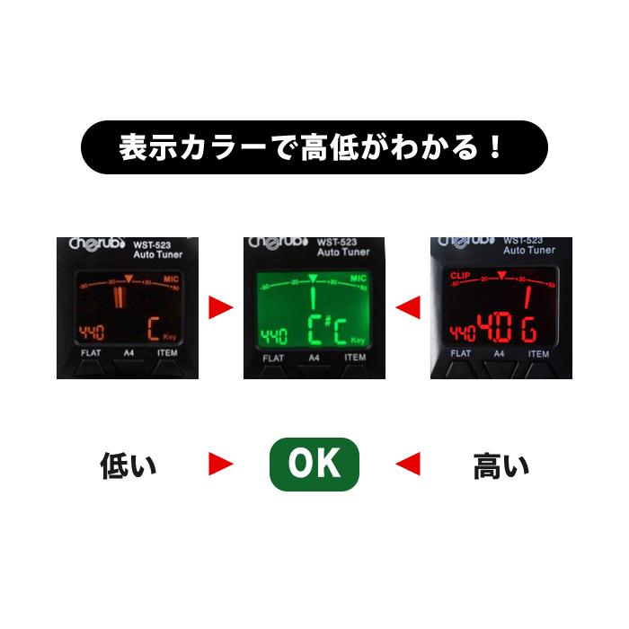 クリップ式 クロマチック チューナー ギター 弦楽器 管楽器 LCDメーター マイク 内蔵 バックライト LCDパネル チューニング 調弦 |  | 03