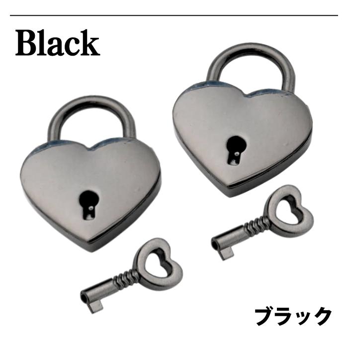 2個入 ハート南京錠 南京錠 ハート型 チャーム アクセサリー キーホルダー金具 キーホルダー パーツ ハート鍵 ハート カギ |  | 04