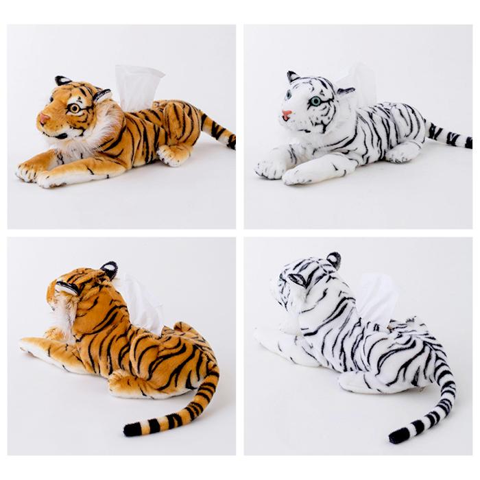 ティッシュカバー トラ ティッシュケース かわいい ぬいぐるみ おしゃれ アニマル ティッシュボックス リアル タイガー 虎 インテリア |  | 06