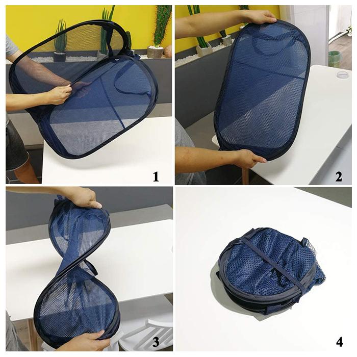 洗濯かご 折りたたみ 折り畳み 洗濯カゴ 通気性 軽量 メッシュ おもちゃ 衣類 収納 ボックス かご ランドリー バスケット |  | 05