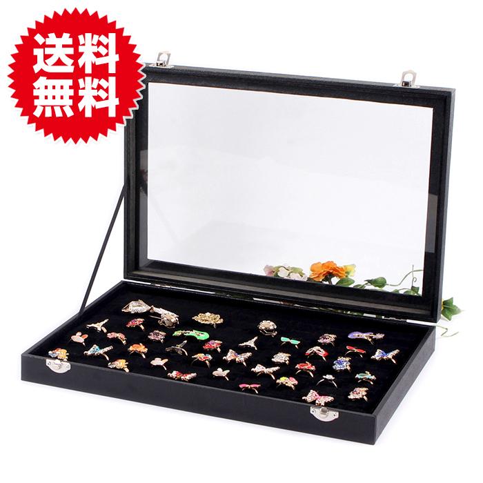 100個 収納可 ピアス リング ケース 指輪 ジュエリー 収納ケース ベルベット ベロア調 アクセサリー 収納 ボックス 宝石箱 | 