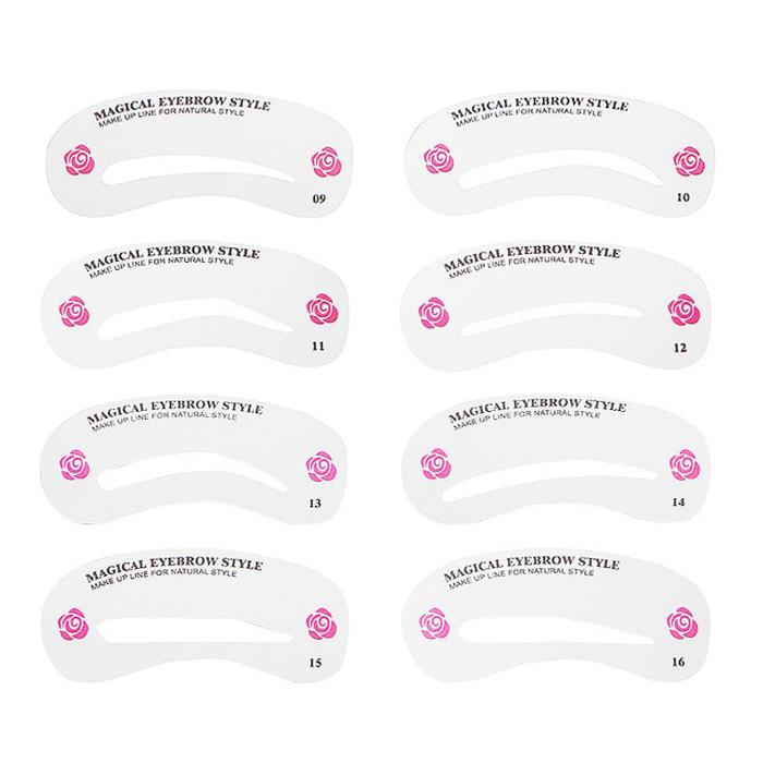 24種類入 眉毛 テンプレート 太眉対応 24パターン 美眉テンプレ アイブロウ 眉毛書き 眉 ライナー ステンシル 化粧 メイク |  | 04