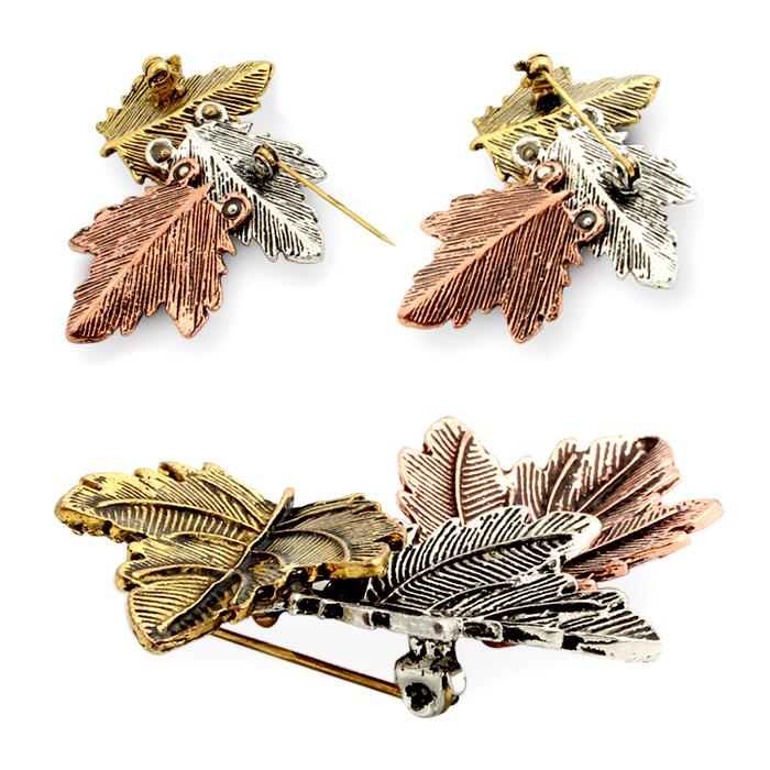 ブローチ メープル リーフ アンティーク風 木の葉 おしゃれ ラペルピン フォーマル ワンポイント コサージュ 入学式 卒業式 結婚式 母の日 |  | 04