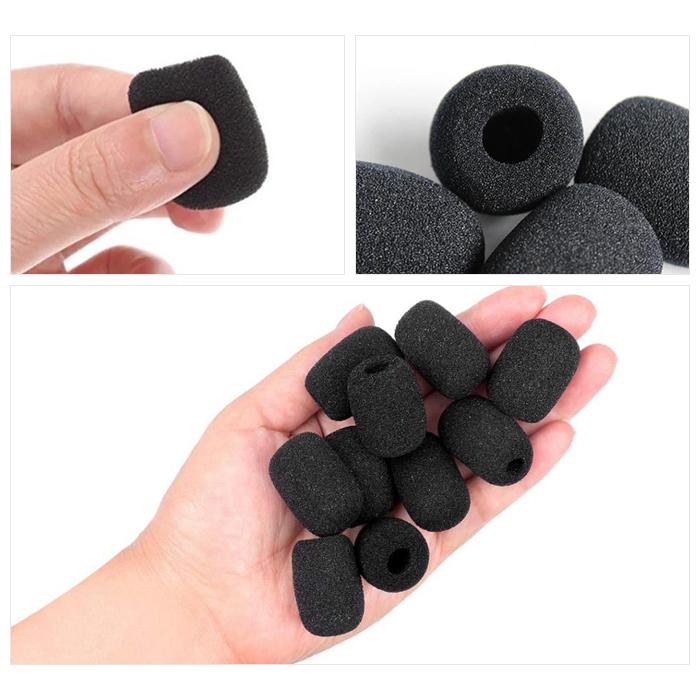 10個入 交換用 マイクスポンジ マイクカバー インカム ヘッドホン 内径8mm ヘッドセット ピンマイク マイク風防 ノイズカット |  | 04