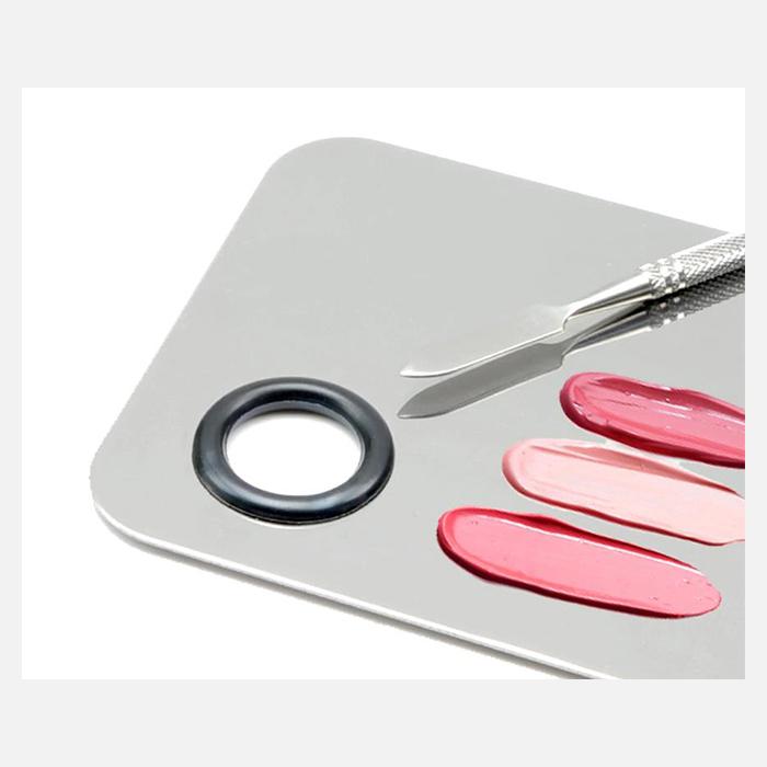 お手入れ簡単 ステンレス メイクアップ パレット カラー ブレンド ミキシング スパチュラ付 ネイル 化粧品 メイク ツール |  | 03