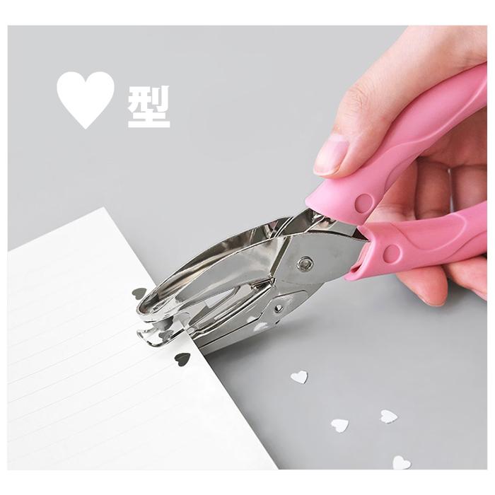 穴あけパンチ 1穴 手持ち ペーパーパンチ 型抜き パンチ 穴径約5.5mm クラフトパンチ ハート 丸 星形 工作 手作り ハンドメイド |  | 04