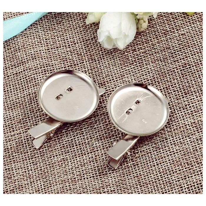 10個入 コサージュピン 30mm 丸形 台座 手作り ハンドメイド アクセサリー パーツ ブローチピン ヘアクリップ 2way 手芸 金具 部品 材料 |  | 06