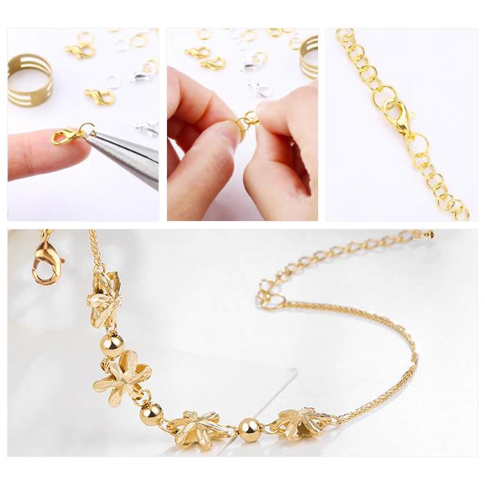 約370点 アクセサリー パーツ セット 丸カン カニカン チェーン ワンカン 留め具 ハンドメイド キット 手芸 金具 手作り |  | 04