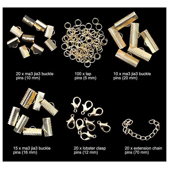 約370点 アクセサリー パーツ セット 丸カン カニカン チェーン ワンカン 留め具 ハンドメイド キット 手芸 金具 手作り |  | 06