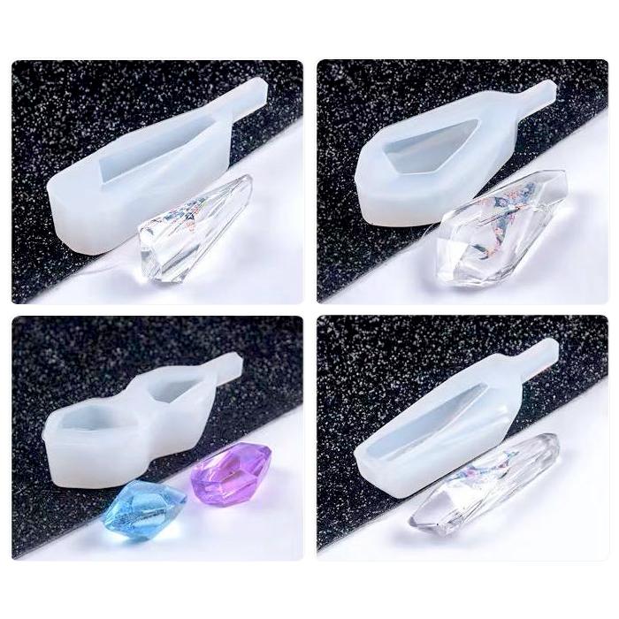 4種セット ダイヤ クリスタル シリコンモールド レジン シリコン モールド UVレジン 抜き型 キット 道具 手芸 アクセサリー パーツ 作成 |  | 03