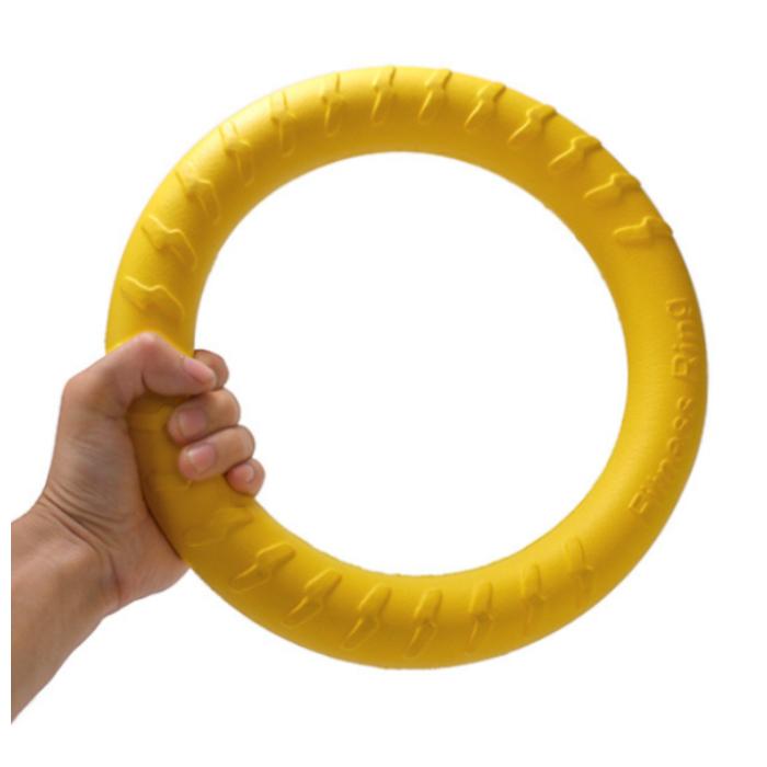 犬 おもちゃ オモチャ リング 約30cm フリスビー 投げる 引っ張る 噛む フィットネスリング ドーナツ型 丈夫 トレーニング 玩具 |  | 02